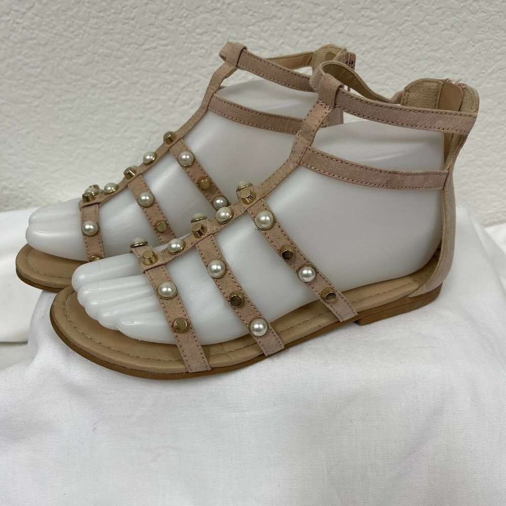 Brash Blush Cage Gladiator Electra Pearl Studded 4